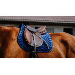 Almofada de sela Equithème Glossy Azul-marinho