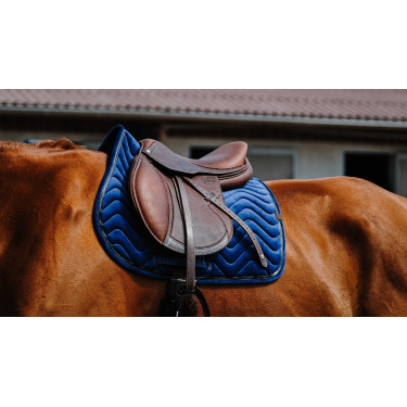 Almofada de sela Equithème Glossy Azul-marinho