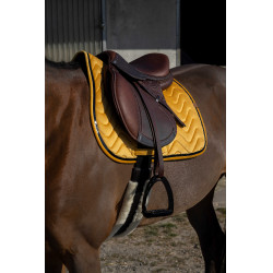 Almofada de sela Equithème Glossy Amarelo