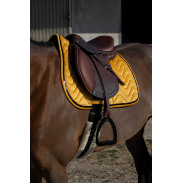 Almofada de sela Equithème Glossy Amarelo