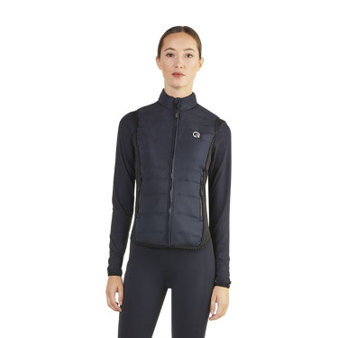 Colete sem mangas acolchoado Ego7 Dea feminino com laterais elásticas Marinho Azul-marinho
