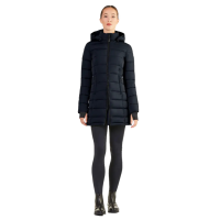 Parka longa acolchoada Ego7 Era com capuz removível para mulher