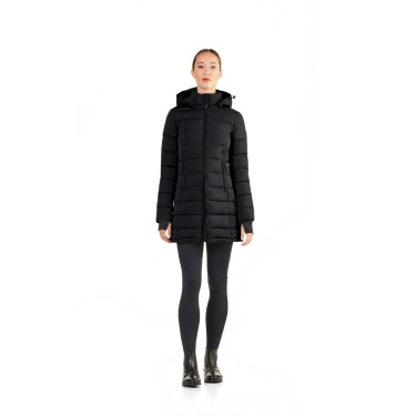 Parka longa acolchoada Ego7 Era com capuz removível para mulher