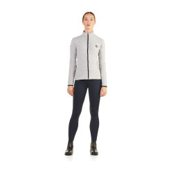 Sweat com fecho EGO7 Z0W repelente de água para mulher Cinza mesclado Cinzento
