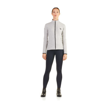 Sweat com fecho EGO7 Z0W repelente de água para mulher Cinza mesclado Cinzento