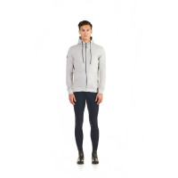Sweat com capuz e fecho Ego7 Z0W repelente de água para homem Cinza mesclado Cinzento