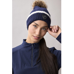 Gorro com pompom Horseware AA Monogram Marinho Azul-marinho