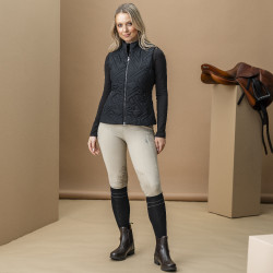 Colete acolchoado sem mangas Horseware AA Neve Monogram mulher Preto