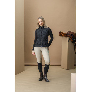 Colete acolchoado sem mangas Horseware AA Neve Monogram mulher Preto