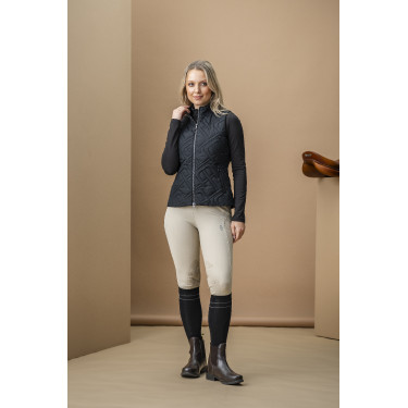 Colete acolchoado sem mangas Horseware AA Neve Monogram mulher Preto
