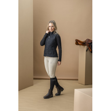 Colete acolchoado sem mangas Horseware AA Neve Monogram mulher Preto