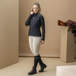 Colete acolchoado sem mangas Horseware AA Neve Monogram mulher Preto
