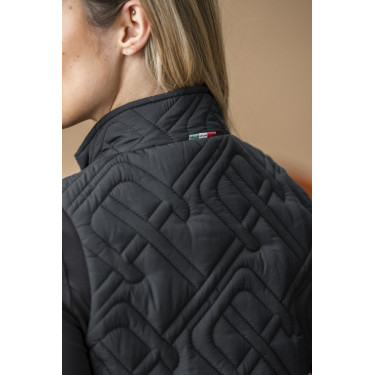 Colete acolchoado sem mangas Horseware AA Neve Monogram mulher Preto