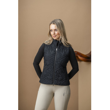 Colete acolchoado sem mangas Horseware AA Neve Monogram mulher Preto