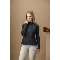 Colete acolchoado sem mangas Horseware AA Neve Monogram mulher Preto