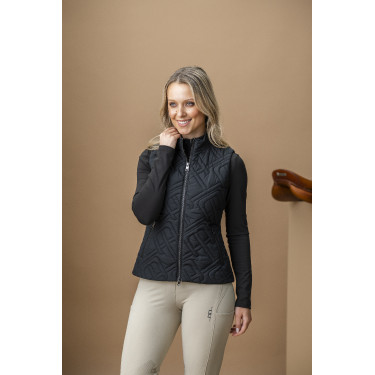 Colete acolchoado sem mangas Horseware AA Neve Monogram mulher Preto