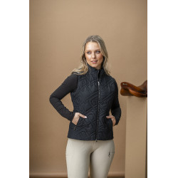 Colete acolchoado sem mangas Horseware AA Neve Monogram mulher Preto