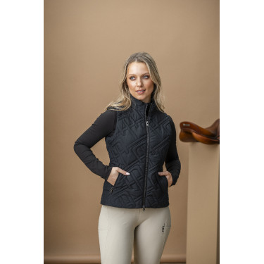 Colete acolchoado sem mangas Horseware AA Neve Monogram mulher Preto