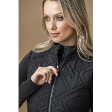 Colete acolchoado sem mangas Horseware AA Neve Monogram mulher Preto