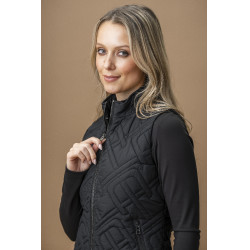 Colete acolchoado sem mangas Horseware AA Neve Monogram mulher Preto