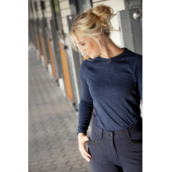 Calça Equithème Safir Marinho / preto Azul