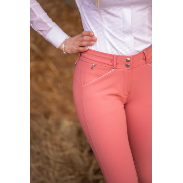 Calças de equitação Pénélope New Point Sellier feminina Rosa velho