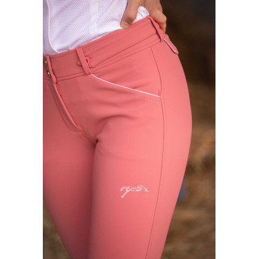 Calças de equitação Pénélope New Point Sellier feminina Rosa velho