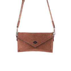 Bolsa Pénélope New Phone Pocket Glitter Cognac / glitter