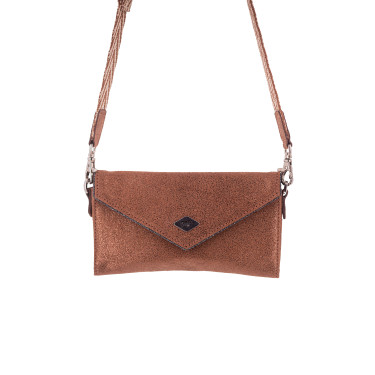 Bolsa Pénélope New Phone Pocket Glitter Cognac / glitter