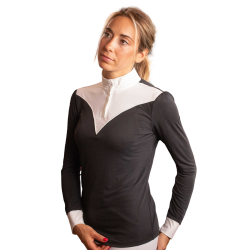 Polo de Concurso Pénélope Verone feminino Preto / branco Polo de Concurso Pénélope Verone feminino Preto / branco