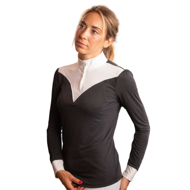 Polo de Concurso Pénélope Verone feminino Preto / branco Polo de Concurso Pénélope Verone feminino Preto / branco