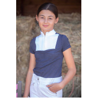 Polo Eden by Pénélope em malha Florence Marinho Azul-marinho