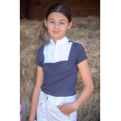 Polo Eden by Pénélope em malha Florence Marinho Azul-marinho