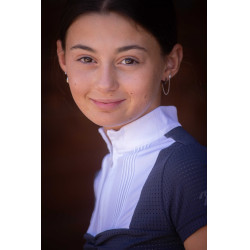 Polo Eden by Pénélope em malha Florence Marinho Azul-marinho