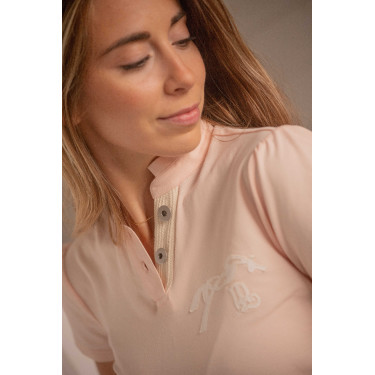 Polo Pénélope Victorine feminino Pêssego Rosa