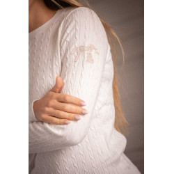 Sweatshirt Pénélope Virginia mulher Cru Branco Sweatshirt Pénélope Virginia mulher Cru Branco