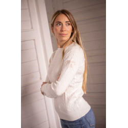 Sweatshirt Pénélope Virginia mulher Cru Branco Sweatshirt Pénélope Virginia mulher Cru Branco