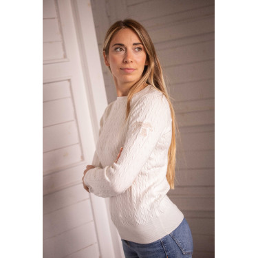 Sweatshirt Pénélope Virginia mulher Cru Branco Sweatshirt Pénélope Virginia mulher Cru Branco