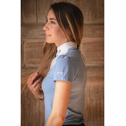 Polo de competição Pénélope Moon Azul ártico Polo de competição Pénélope Moon Azul ártico