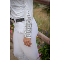 Polo Pénélope Anais de mangas compridas Branco