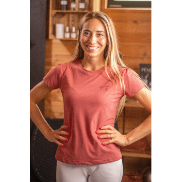 T-shirt Pénélope Techflo mulher Terracota Laranja