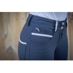 Calça Pénélope Fun com culote completo Azul-marinho