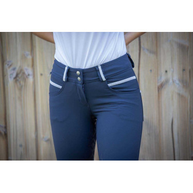 Calça Pénélope Fun com culote completo Azul-marinho