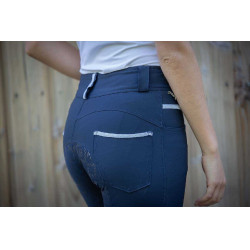 Calça Pénélope Fun com culote completo Azul-marinho