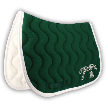 Almofada de sela Pénélope Classique Verde floresta / branco