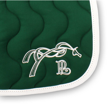 Almofada de sela Pénélope Classique Verde floresta / branco