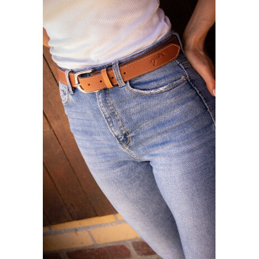 Cinto Pénélope Initial Conhaque Castanho