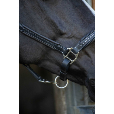 Caveira de couro Pénélope Point Sellier Preto