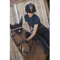 T-shirt Equithème Sofia de mangas curtas Azul-marinho