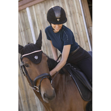 T-shirt Equithème Sofia de mangas curtas Azul-marinho